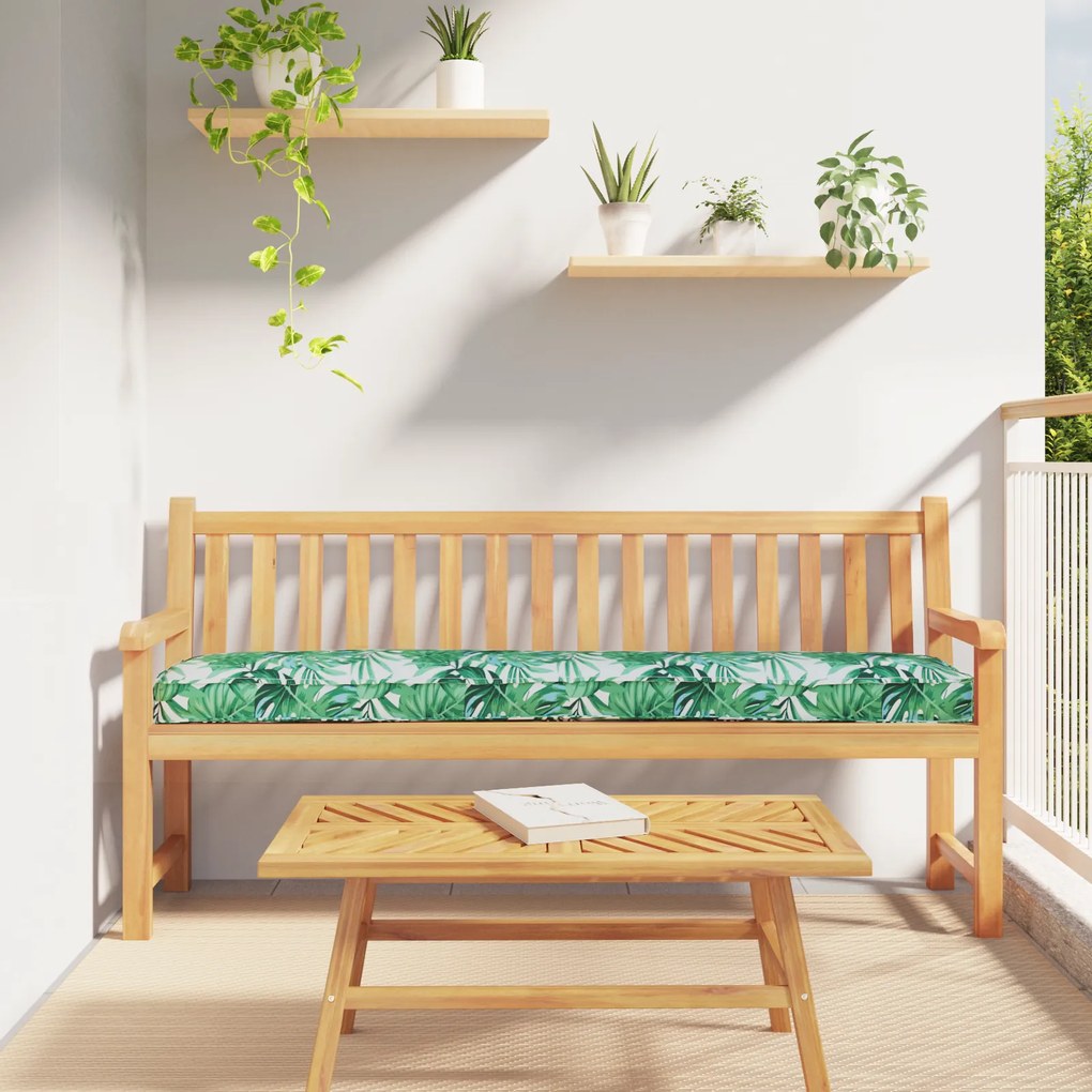 vidaXL Μαξιλάρι παλέτας Μοτίβο φύλλων 180 x 40 x 8 εκ. Ύφασμα Oxford