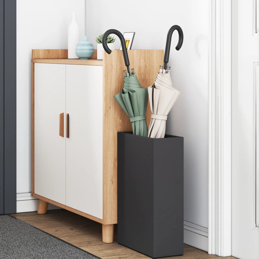 vidaXL Μαύρος Σταυρός Ομπρέλας 28x12x41 εκ. Ατσάλι