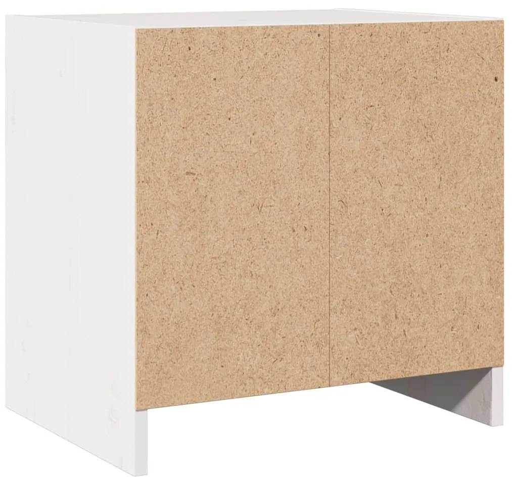 vidaXL Κομοδίνα 2 τεμ. Λευκά 40 x 30,5 x 40 εκ. από Μασίφ Ξύλο Πεύκου