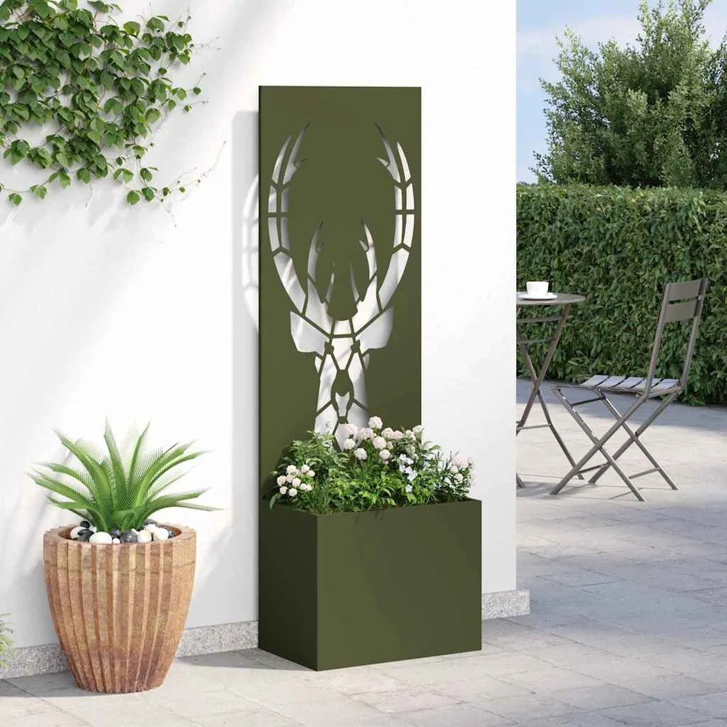 vidaXL Οθόνη Ιδιωτικότητας Κήπου Animal Print Λαδί 50 x 140 cm