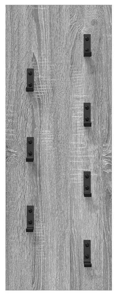 vidaXL Τοίχου Κρεμάστρα Επιτοίχιο Γκρι sonoma 30 x 1.5 x 80 εκ.