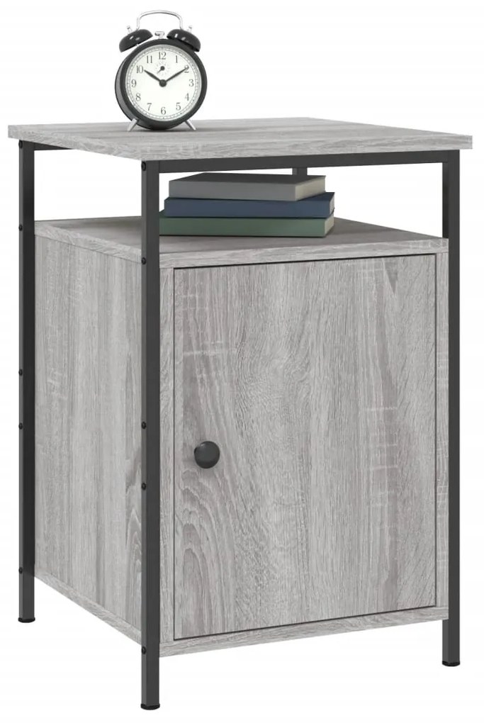 vidaXL Κομοδίνα 2 τεμ. Γκρι Sonoma 40x42x60εκ. από Επεξεργασμένο Ξύλο