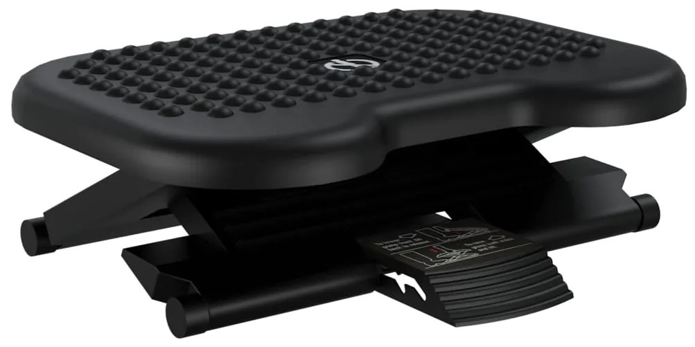 vidaXL Υποπόδιο Μαύρο 46 x 34,5 x 11 εκ.