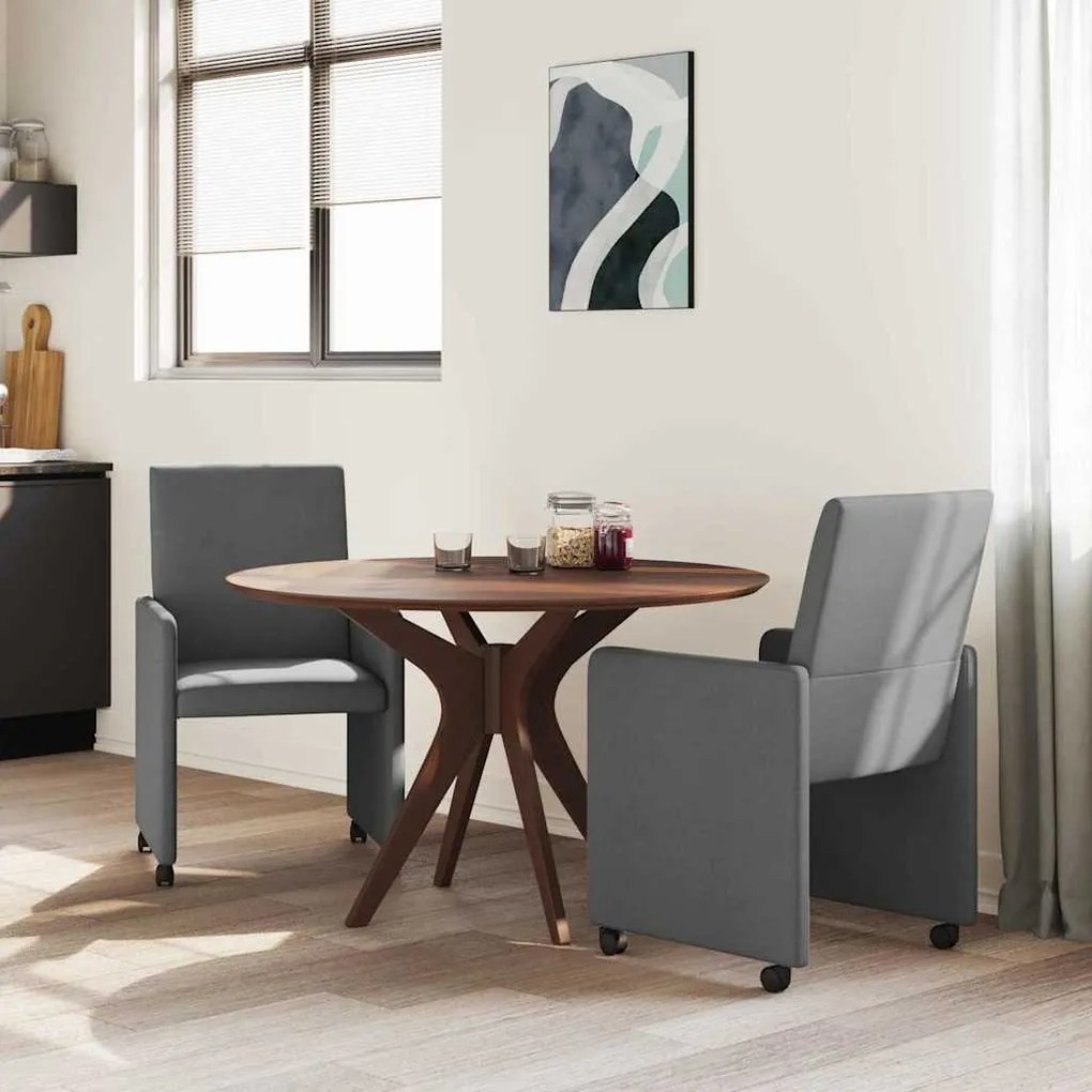 vidaXL Καρέκλα τραπεζαρίας 2 pcs Σκούρο γκρι 57 x 66 x 94 εκ ύφασμα
