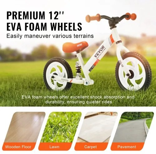 VEVOR Toddler Balance Bike Carbon Steel Balance Bicycle for 1-5 Years Boys Girls