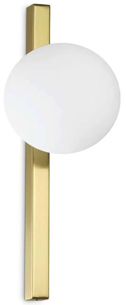 Φωτιστικό Τοίχου - Απλίκα Binomio 311319 33,3x15x12cm 1xG9 4W Brass-White Ideal Lux