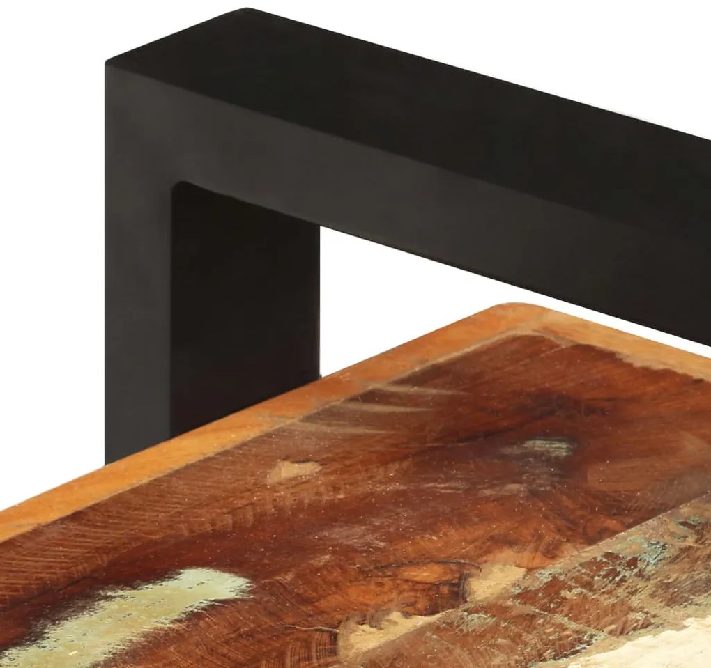 Ραφιέρα με 3 Ράφια 120 x 40 x 75 εκ. Μασίφ Ανακυκλωμένο Ξύλο - Πολύχρωμο