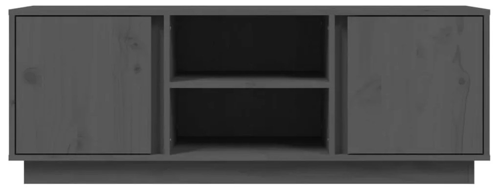 vidaXL Έπιπλο Τηλεόρασης Γκρι 110x35x40,5 εκ. από Μασίφ Ξύλο Πεύκου