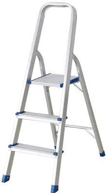 HOME USE σκάλα αλουμινίου HUH-0201 με 2+1 σκαλοπάτια, EN 131, 117.5cm