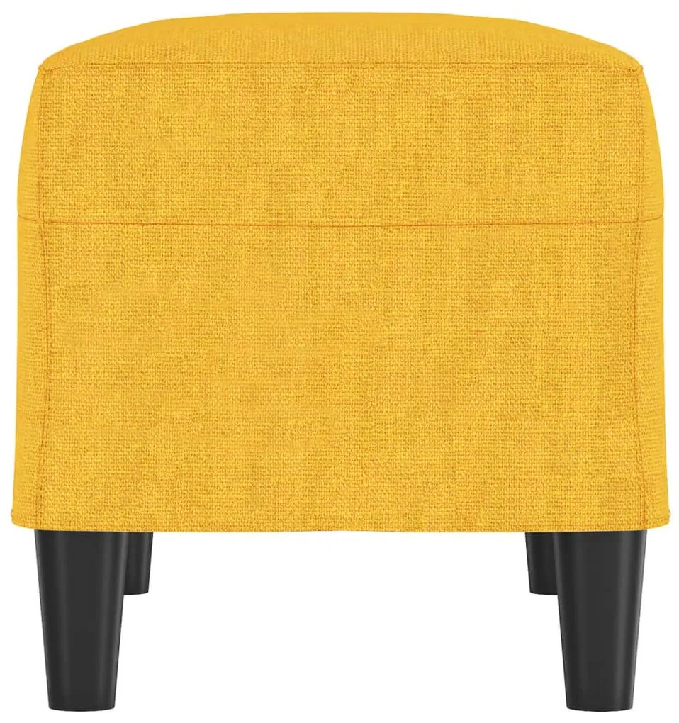 vidaXL Πάγκος Ανοιχτό Κίτρινο 70 x 35 x 41 εκ. Υφασμάτινος