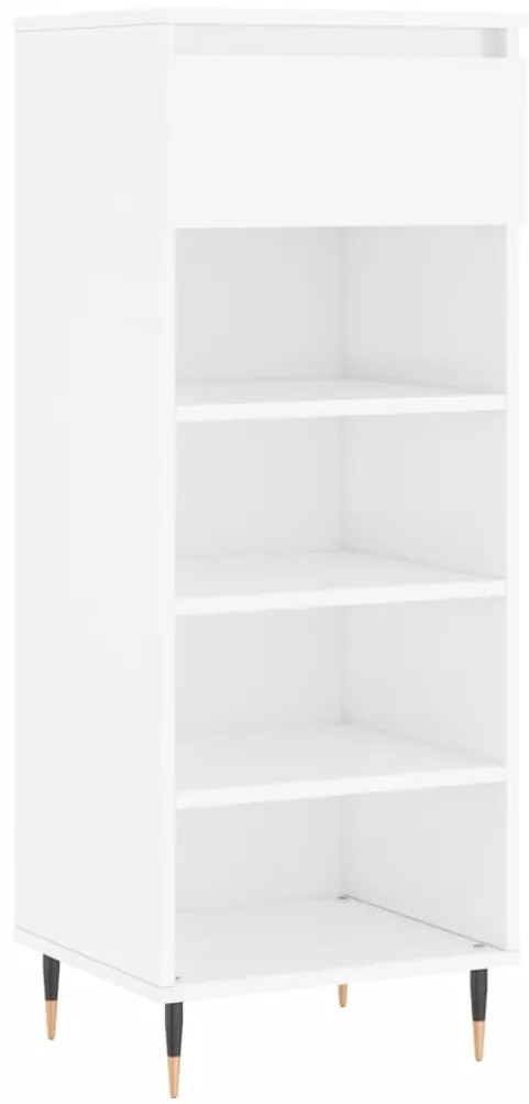 vidaXL Παπουτσοθήκη Γυαλιστερό Λευκό 40x36x105 εκ. Επεξεργασμένο Ξύλο