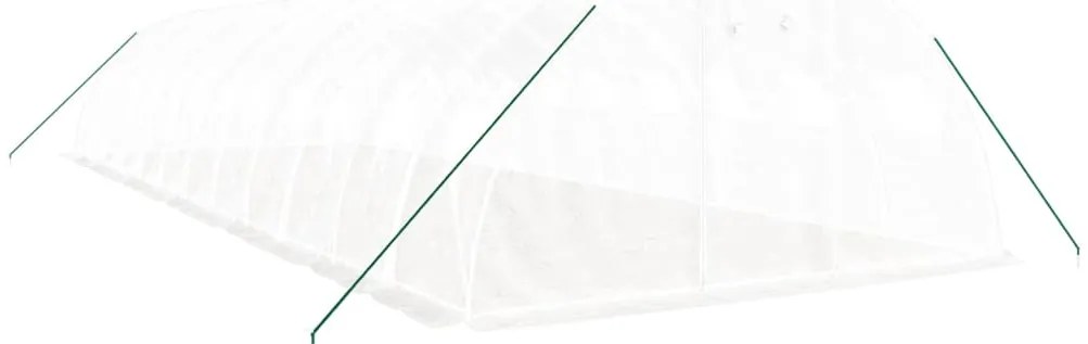 vidaXL Θερμοκήπιο Λευκό 48 μ² 12 x 4 x 2 μ. με Ατσάλινο Πλαίσιο
