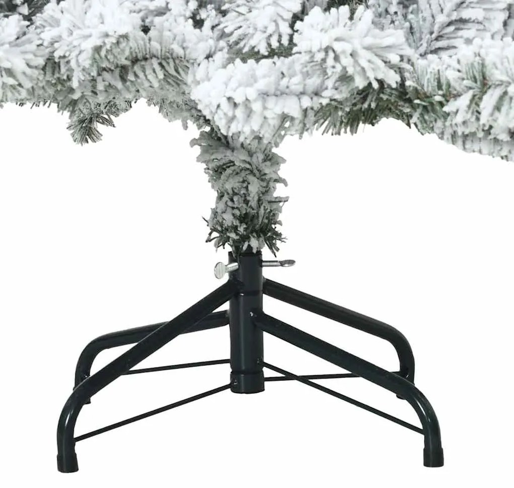 vidaXL Τεχνητό Χριστουγεννιάτικο Δέντρο με Χιόνι με βάση Λευκό 150 cm