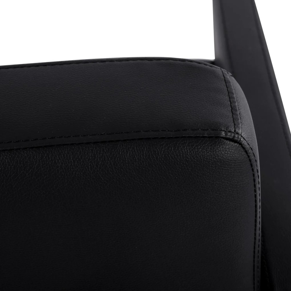 Πολυθρόνα NELLIE C3159.11 με PU Μαύρο 64x71x71Υ εκ. 64x71x71 εκ.