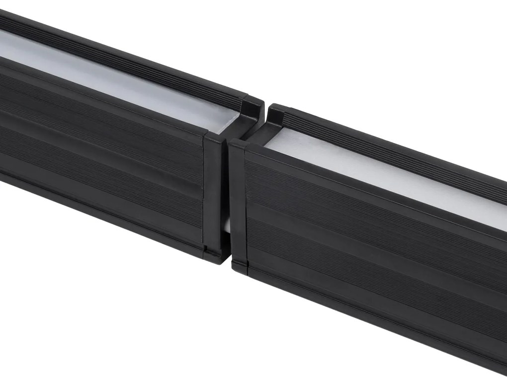 GloboStar OFFICE 61025-P Γραμμικό Κρεμαστό Φωτιστικό Linear LED 18W 2170lm 120° AC 220-240V Μ120 x Π2 x Υ4cm Θερμό Λευκό 2700K - Μαύρο - 3 Years Warranty - 61025-1