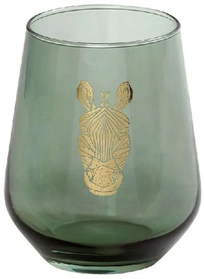 Ποτήρι Ουίσκι Jungle Zebra RAB611K6 8,9x11cm 425ml Green-Gold Espiel Glass