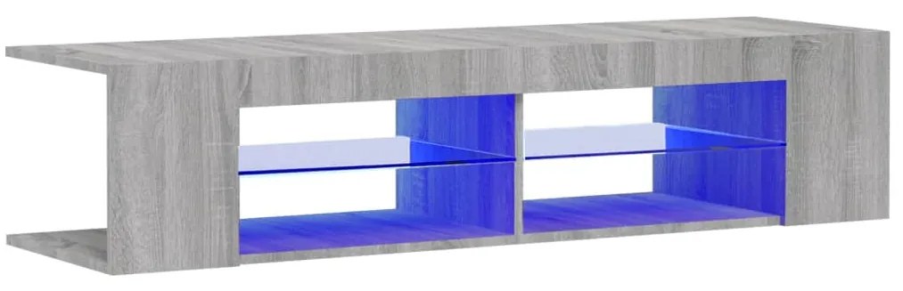 vidaXL Έπιπλο Τηλεόρασης με LED Γκρι Sonoma 135x39x30 εκ.