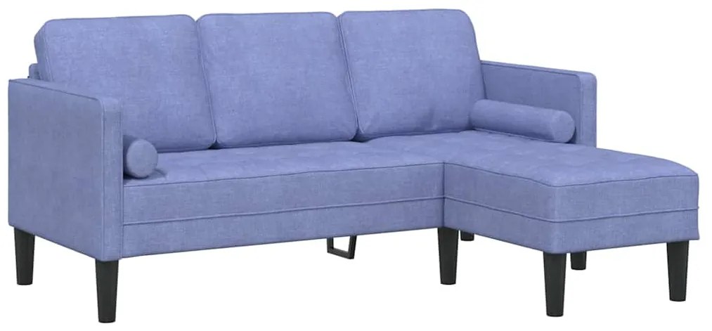 vidaXL Σετ Καναπέ Μπλε τζιν 173 x 131 x 67 εκ ύφασμα
