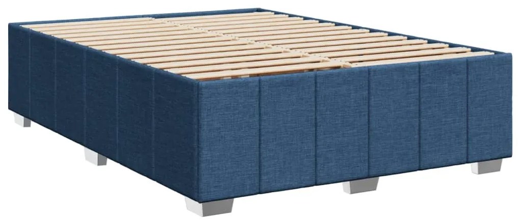 ΚΡΕΒΑΤΙ BOXSPRING ΜΕ ΣΤΡΩΜΑ ΜΠΛΕ 140X200 ΕΚ. ΥΦΑΣΜΑΤΙΝΟ 3289390