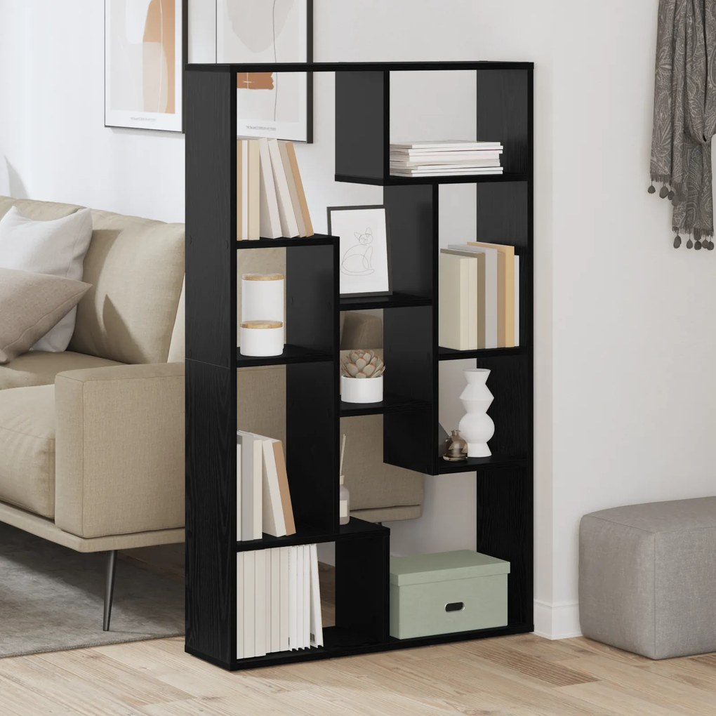 vidaXL Ράφι Μαύρης Βελανιδιάς 72x20x120 εκ. Επεξεργασμένο Ξύλο