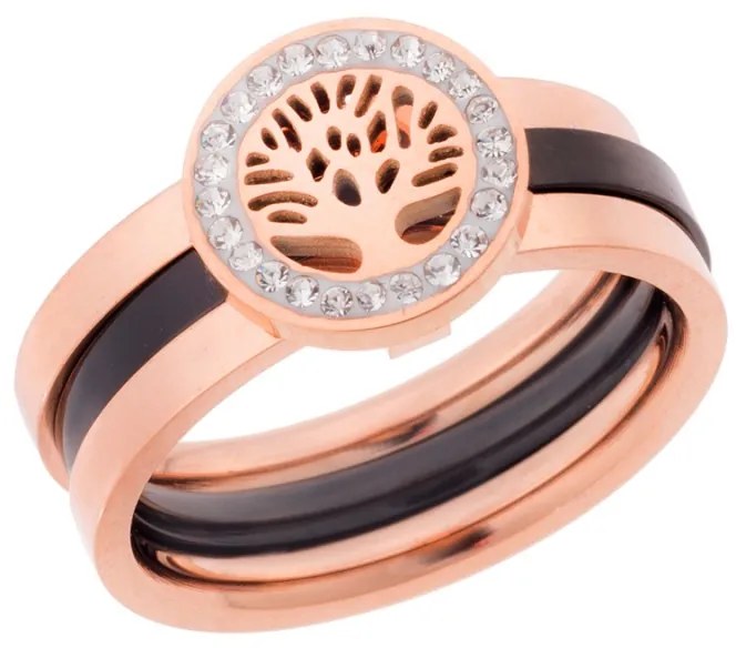 Δαχτυλίδι Senza Steel Rose Gold Plated