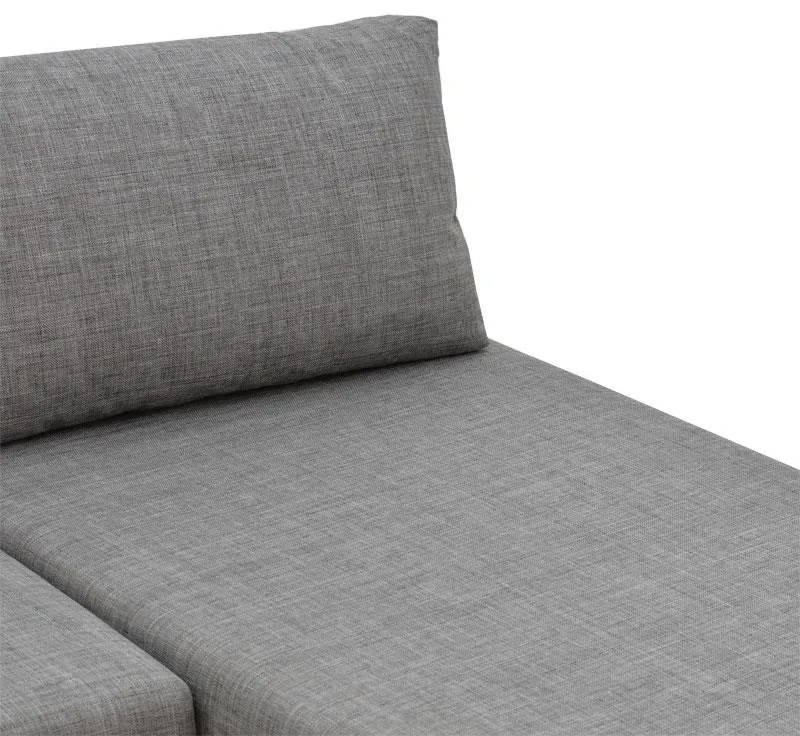 Πολυμορφικός καναπές-κρεβάτι Defry γκρι ύφασμα 230x165x72εκ 230x165x72 εκ.