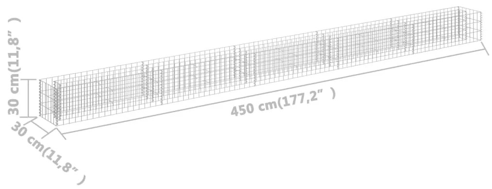 ΣΥΡΜΑΤΟΚΙΒΩΤΙΟ-ΓΛΑΣΤΡΑ ΥΠΕΡΥΨΩΜΕΝΗ 450X30X30 ΕΚ. ΓΑΛΒ. ΧΑΛΥΒΑΣ 145645