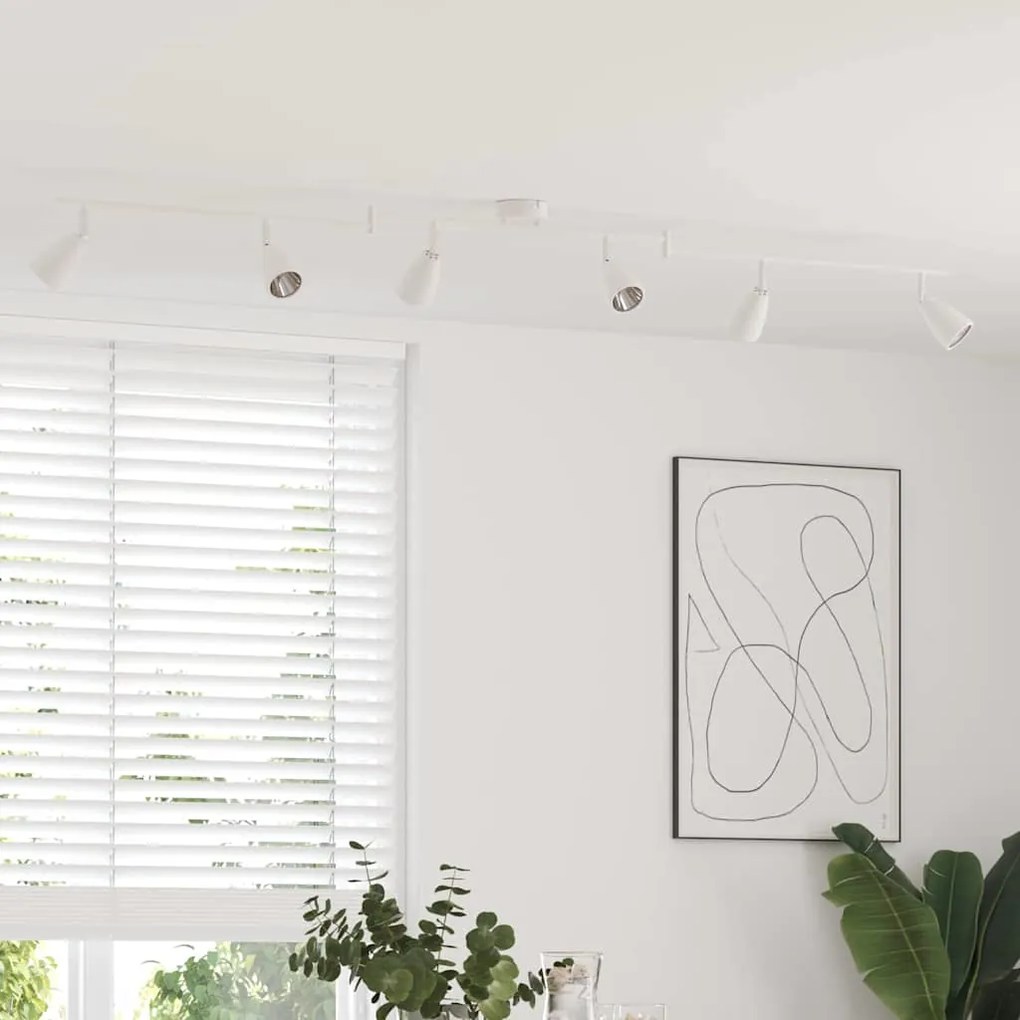 vidaXL Σποτ οροφής Λευκό 176.5 x 13.5 x 12.5 εκ. Ατσάλι