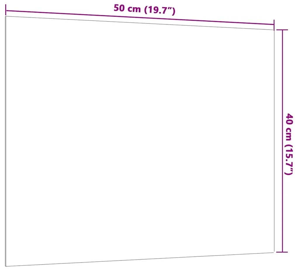 vidaXL Πίνακας Επιτοίχιος Μαγνητικός Λευκός 50 x 40 εκ. Ψημένο Γυαλί