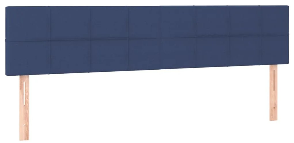 vidaXL Κεφαλάρι Κρεβατιού LED Μπλε 180x5x78/88 εκ. Υφασμάτινο