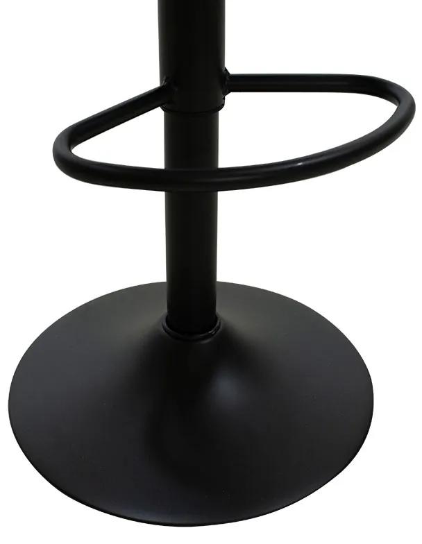 Σκαμπό μπαρ Coozy pakoworld πτυσσόμενο μεταλλικό μαύρο ματ με pu χρώμα μαύρο | Συσκευασία 2 τμχ