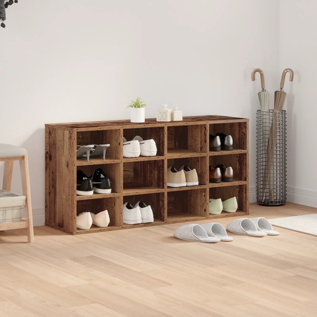 vidaXL Ντουλάπα Παπουτσιών Παλαιό ξύλο 103x30x51 εκ Επεξεργασμένο ξύλο