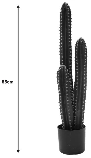 Διακοσμητικό φυτό Cactus III σε γλάστρα Inart πράσινο pp Υ85εκ