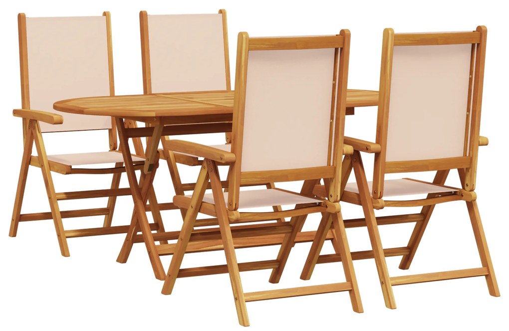 vidaXL Σετ Γευμάτων Κήπου 5 pcs Μπεζ Κανονικός