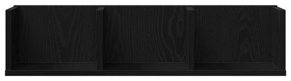 vidaXL Ράφι CD Μαύρη Δρυς 75x18x18 εκ Επεξεργασμένο ξύλο