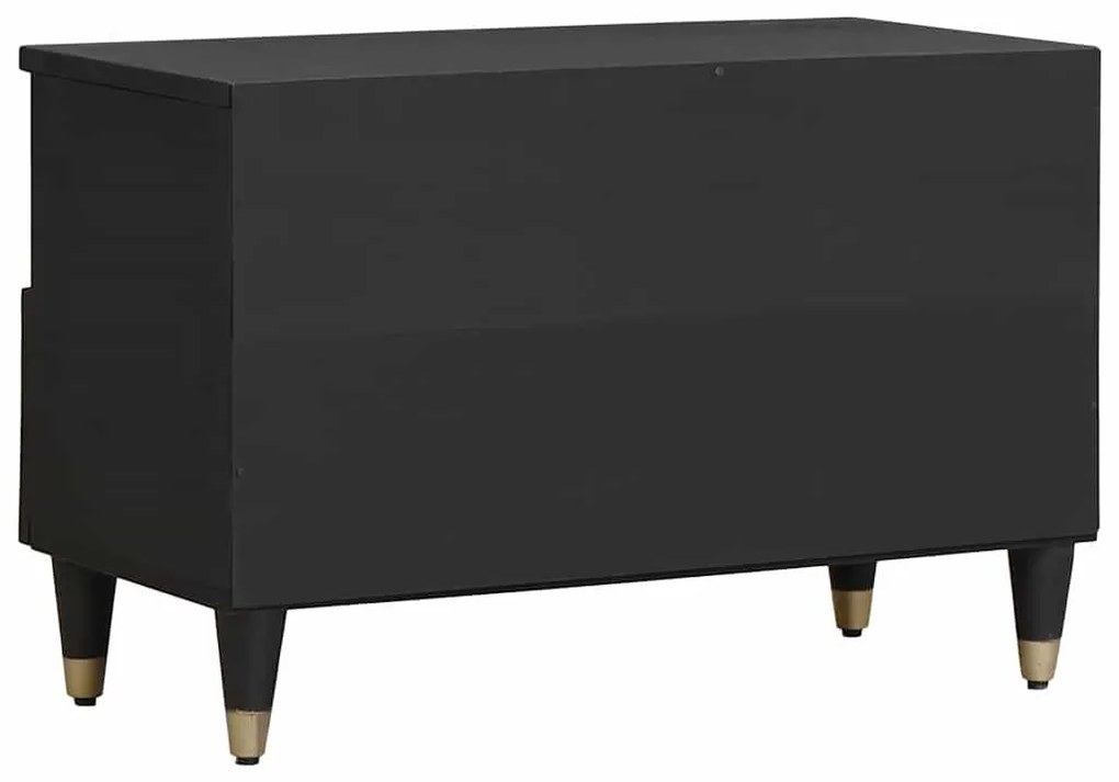 vidaXL Ντουλάπι TV με συρτάρι Μαύρο 70 x 33 x 46 εκ Στερεό ξύλο μάνγκο