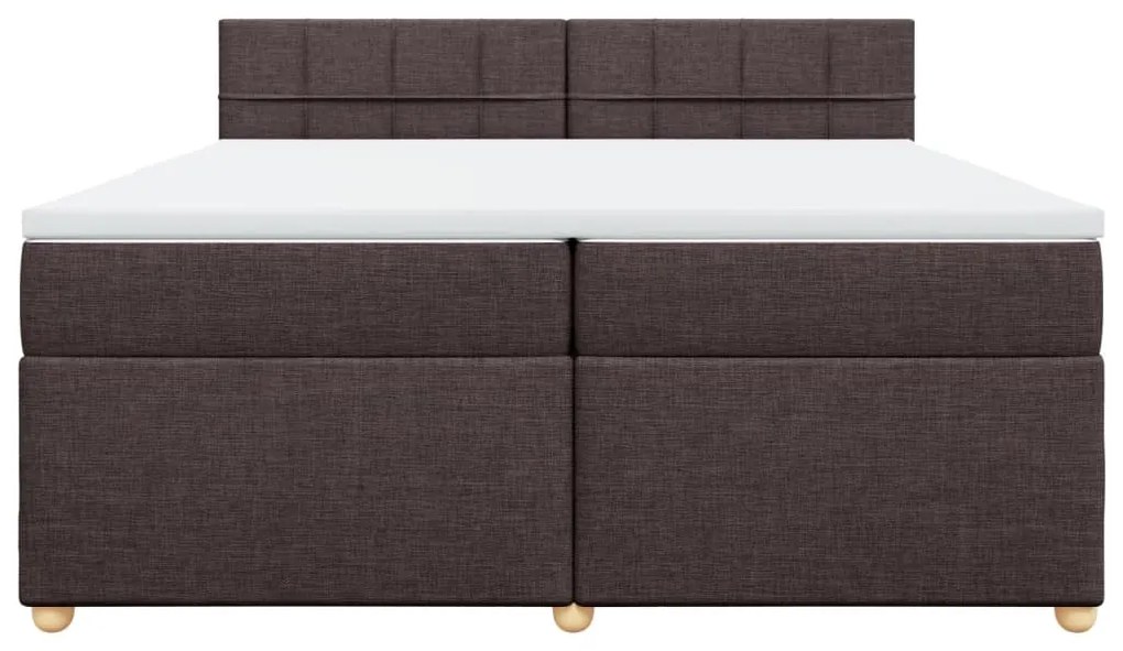 ΚΡΕΒΑΤΙ BOXSPRING ΜΕ ΣΤΡΩΜΑ ΣΚΟΥΡΟ ΚΑΦΕ 200X200 ΕΚ. ΥΦΑΣΜΑΤΙΝΟ 3289090