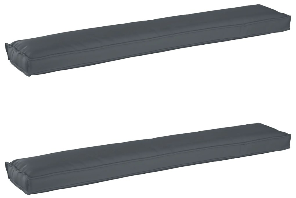 vidaXL Σετ Μαξιλαριών Πάγου 2 pcs Ανθρακί 200 x 40 x 8 εκ.