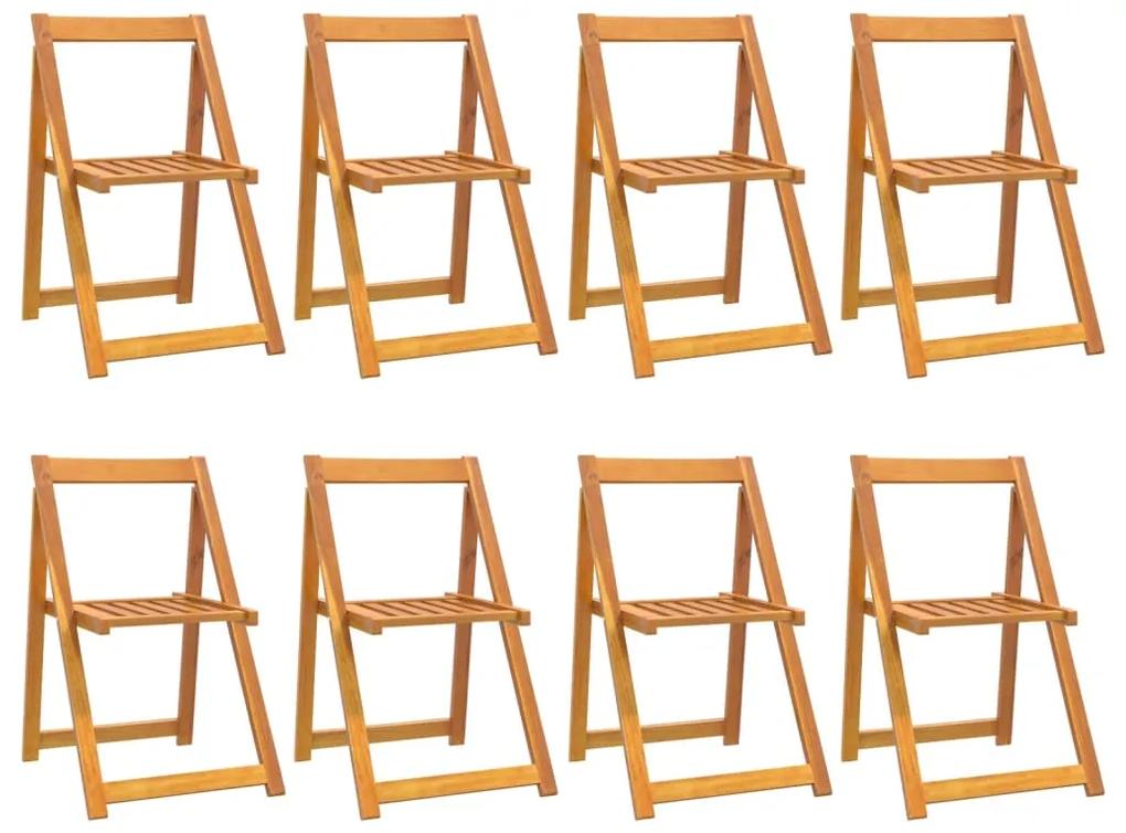 vidaXL Καρέκλες Κήπου Πτυσσόμενες 8 τεμ. από Μασίφ Ξύλο Ακακίας