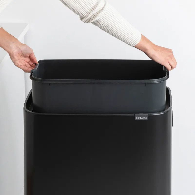 Κάδος απορριμμάτων Brabantia Bo Touch Hi 60L, Ματ Μαύρο