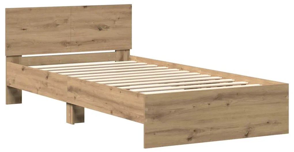 vidaXL Σκελετός Κρεβατιού Artisan Oak 100 x 200 cm Επεξεργασμένο ξύλο