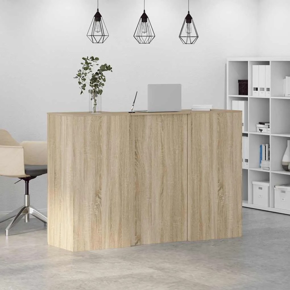 vidaXL Γραφείο υποδοχής Sonoma Δρυς 155x50x103,5εκ. Επεξεργασμένο Ξύλο