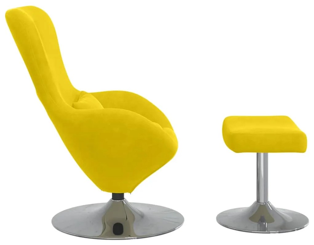 vidaXL Κάθισμα-αυγό 2 pcs Κίτρινο 63 x 73 x 90 εκ Βελούδο