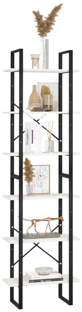 vidaXL Ράφι Αποθήκευσης Λευκό 60 x 30 x 210 εκ από Μασίφ Ξύλο Πεύκου