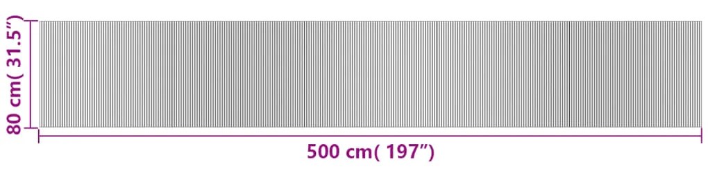 Χαλί Ορθογώνιο Καφέ 80 x 500 εκ. Μπαμπού - Καφέ