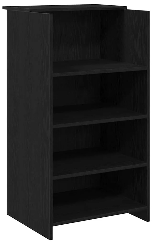 vidaXL Γραφείο υποδοχής Μαύρο 55x50x103,5 cm Κατασκευασμένο ξύλο