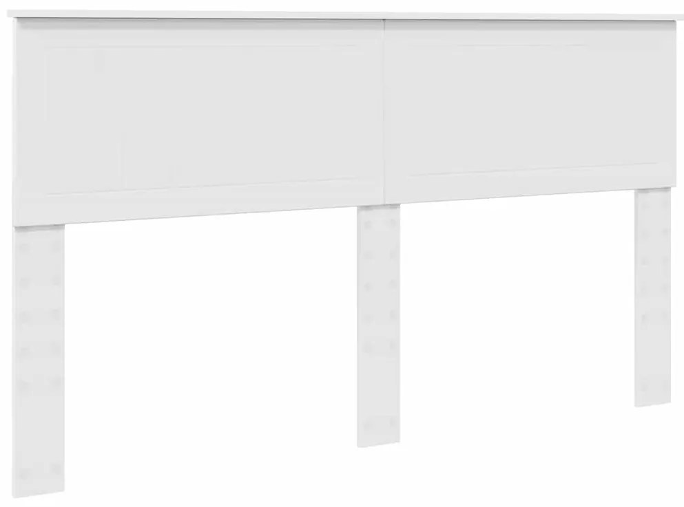 vidaXL Κεφαλάρι με κεφαλάρι Λευκό 160 cm Επεξεργασμένο ξύλο