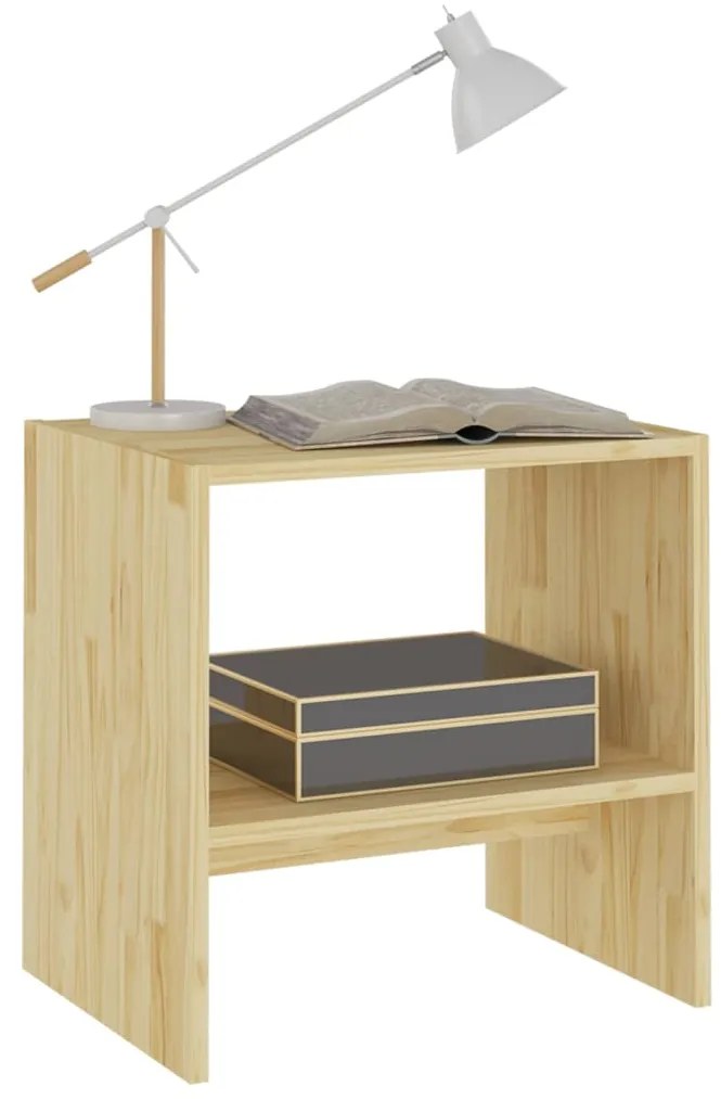 vidaXL Κομοδίνο 40 x 30,5 x 40 εκ. από Μασίφ Ξύλο Πεύκου