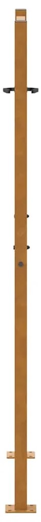 vidaXL Πύλη κήπου 105x155 cm από καιρικό χάλυβα με σχέδιο κύματος
