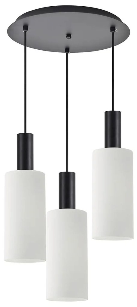 Φωτιστικό Οροφής Τρίφωτο Homelighting 77-8565 Black/White